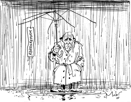 Riester im Regen