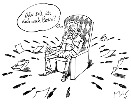 Herr Stoiber kann sich einfach nicht entscheiden!