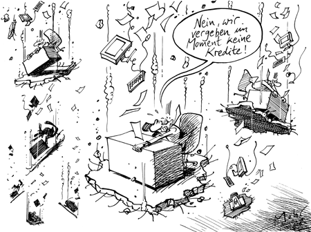 Banken im freien Fall