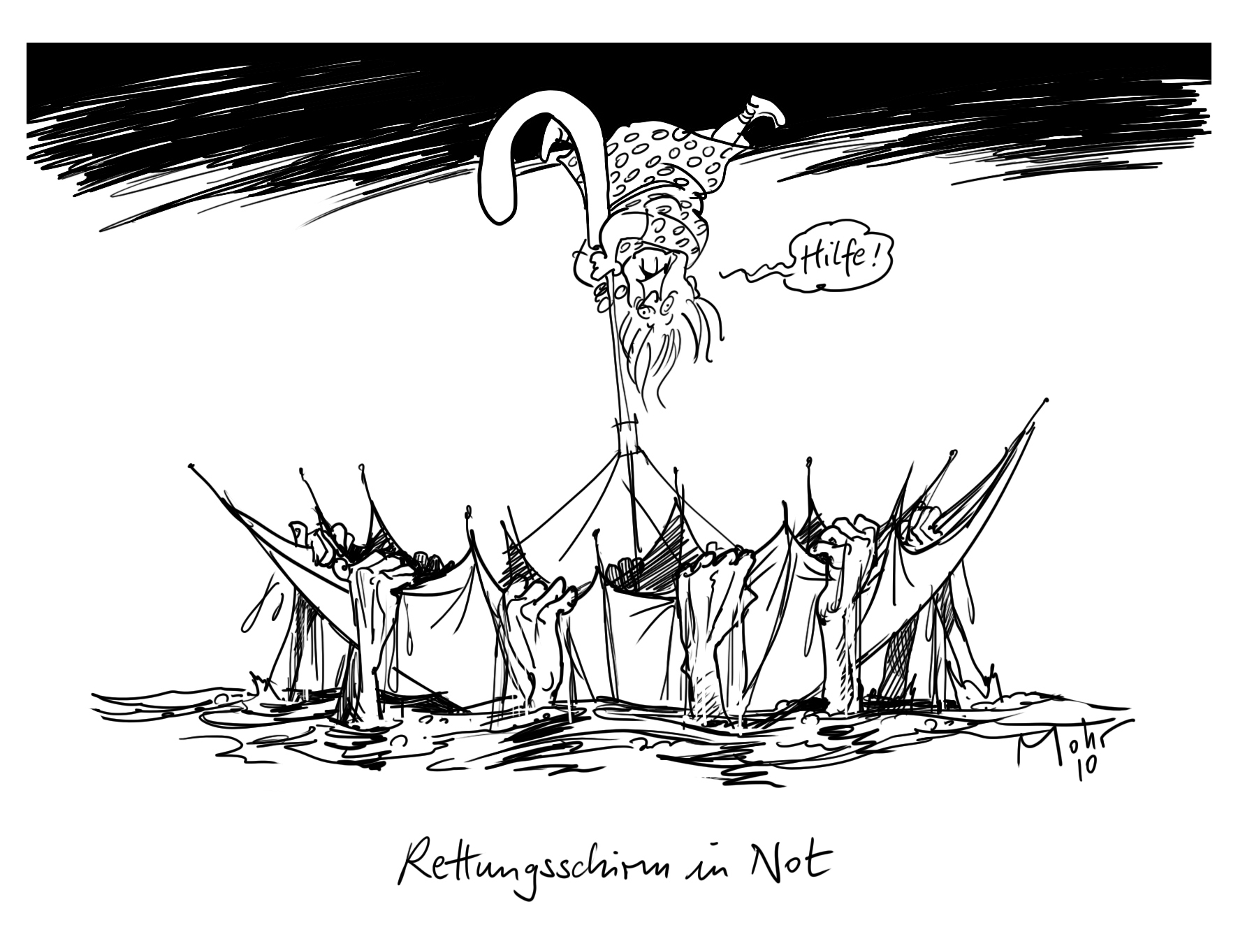 Rettungsschirm in Not