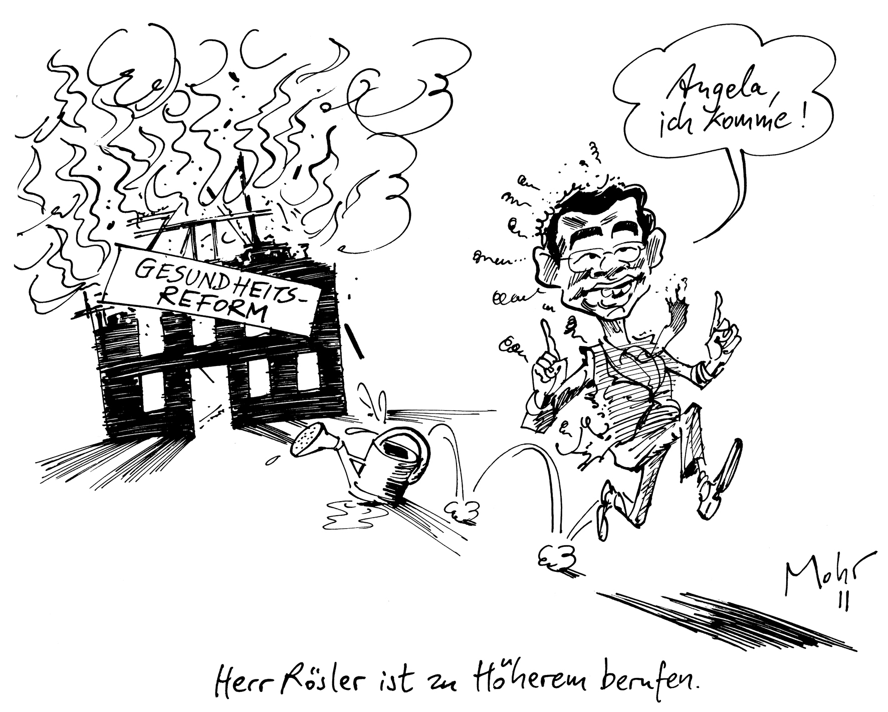 Herr Rösler ist zu Höherem berufen.