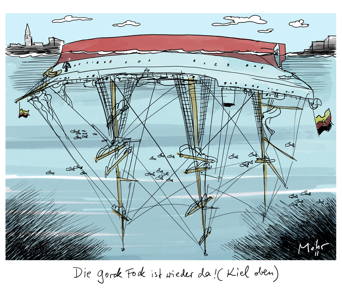 Die Gorch Fock ist wieder da! (Kiel oben)