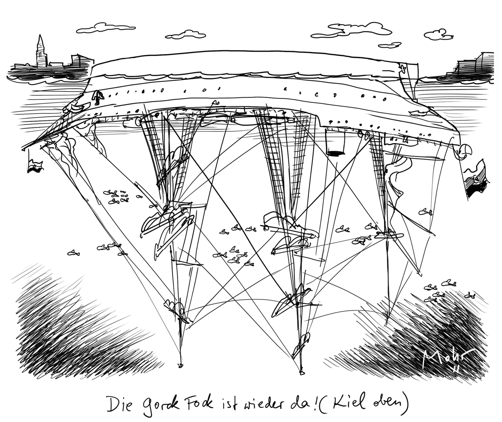 Die Gorch Fock ist wieder da! (Kiel oben)