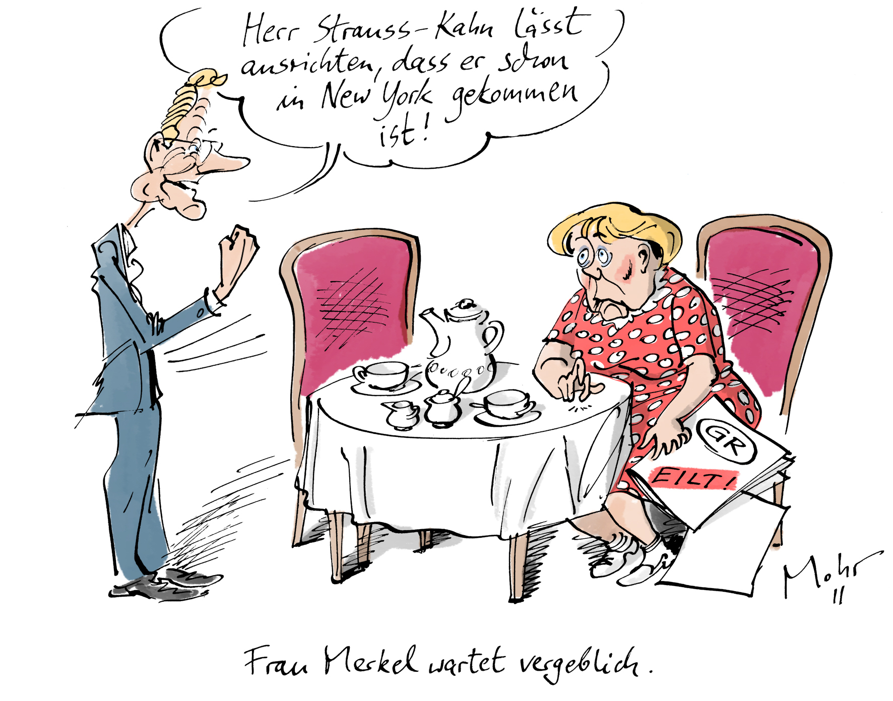 Frau Merkel wartet vergeblich.