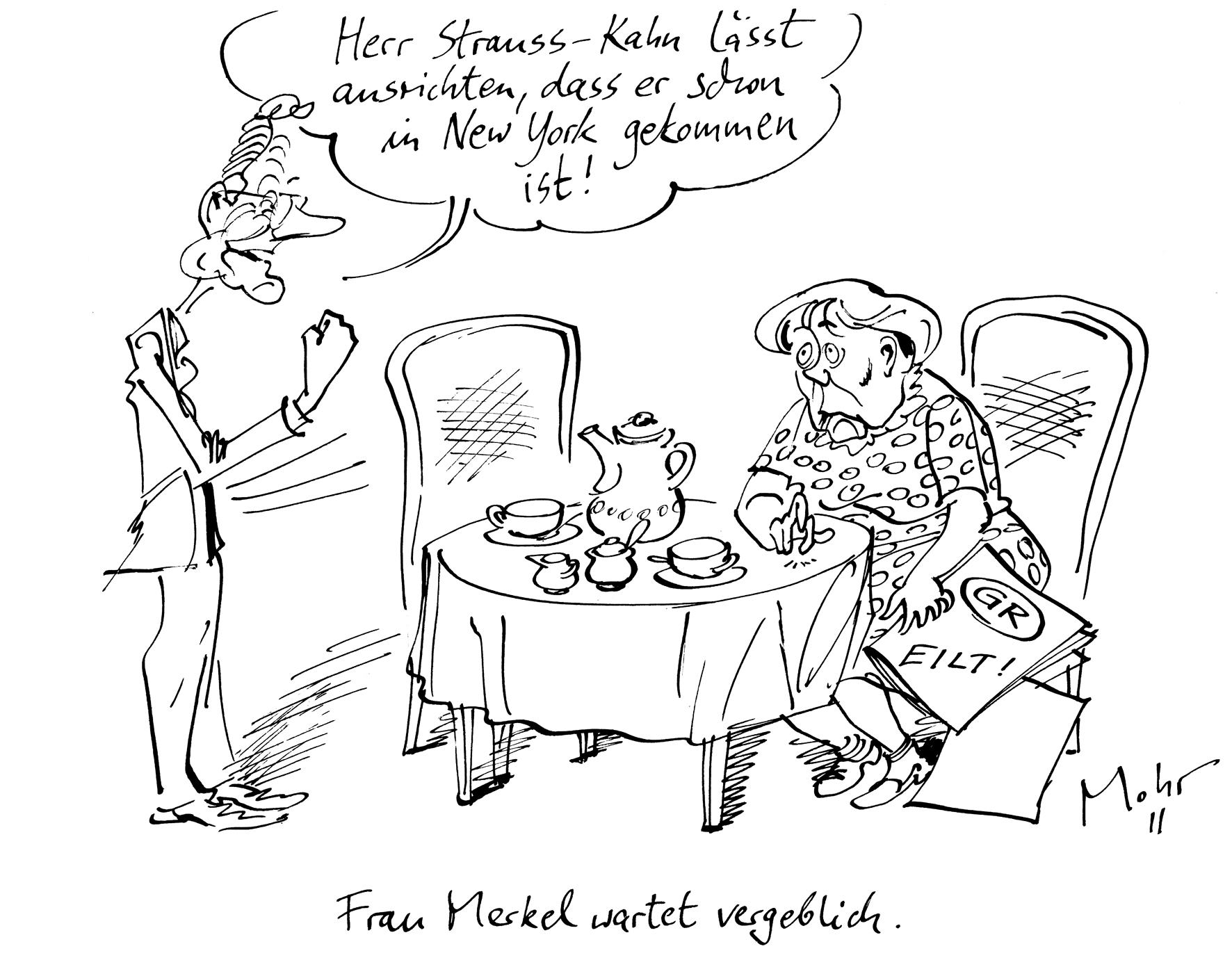 Frau Merkel wartet vergeblich.