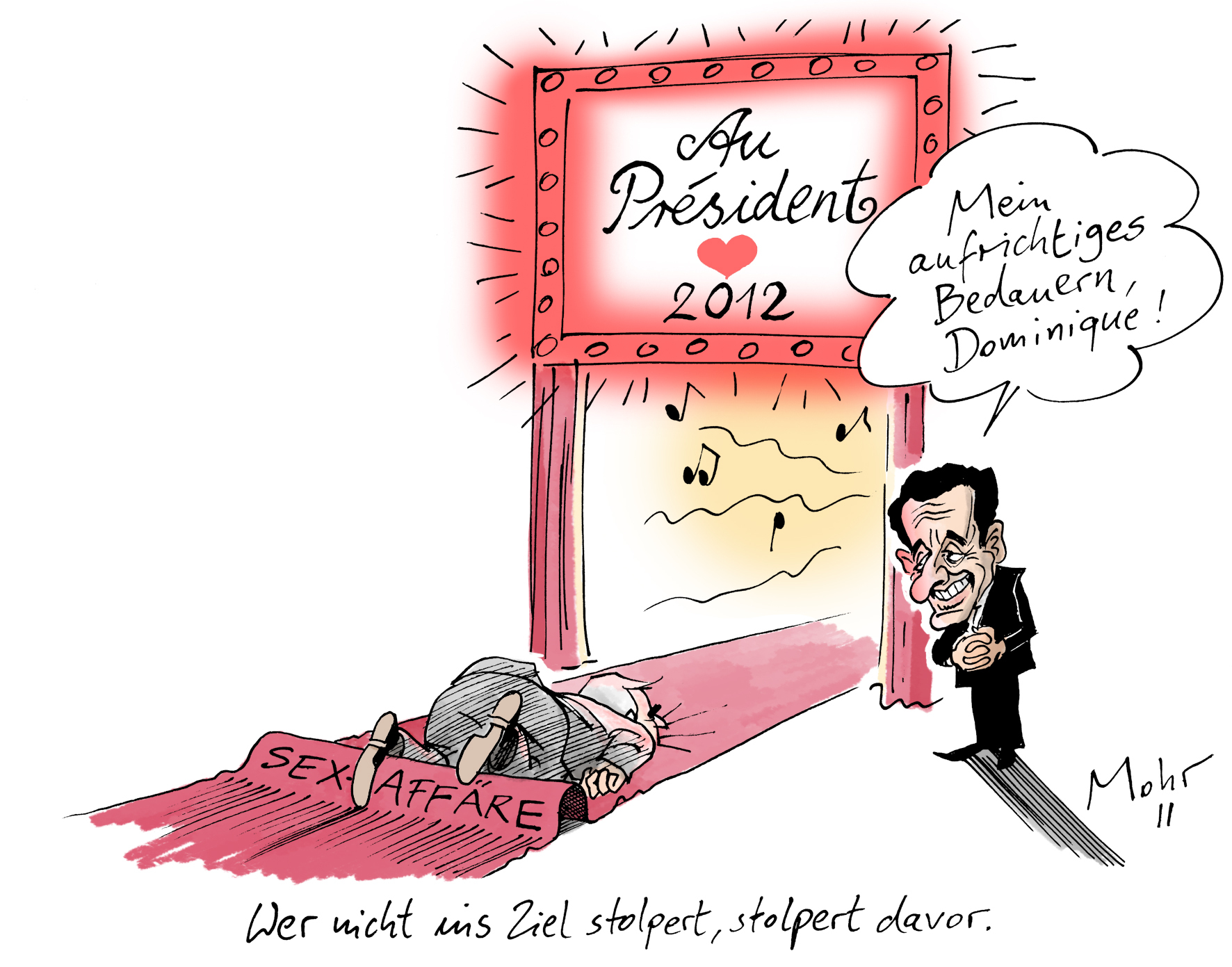 Wer nicht ins Ziel stolpert, stolpert davor.