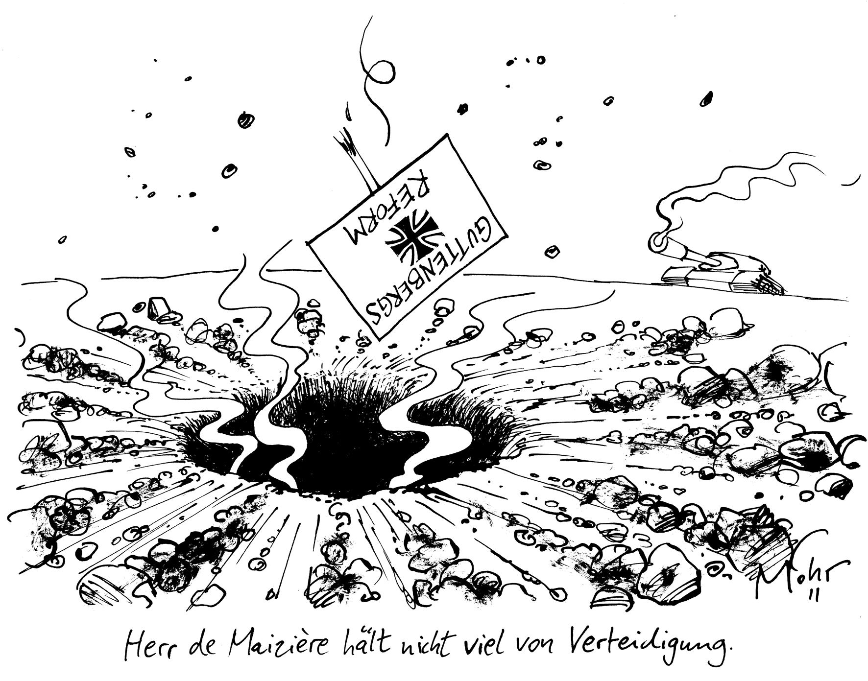 Herr de Maizière hält nicht viel von Verteidigung.