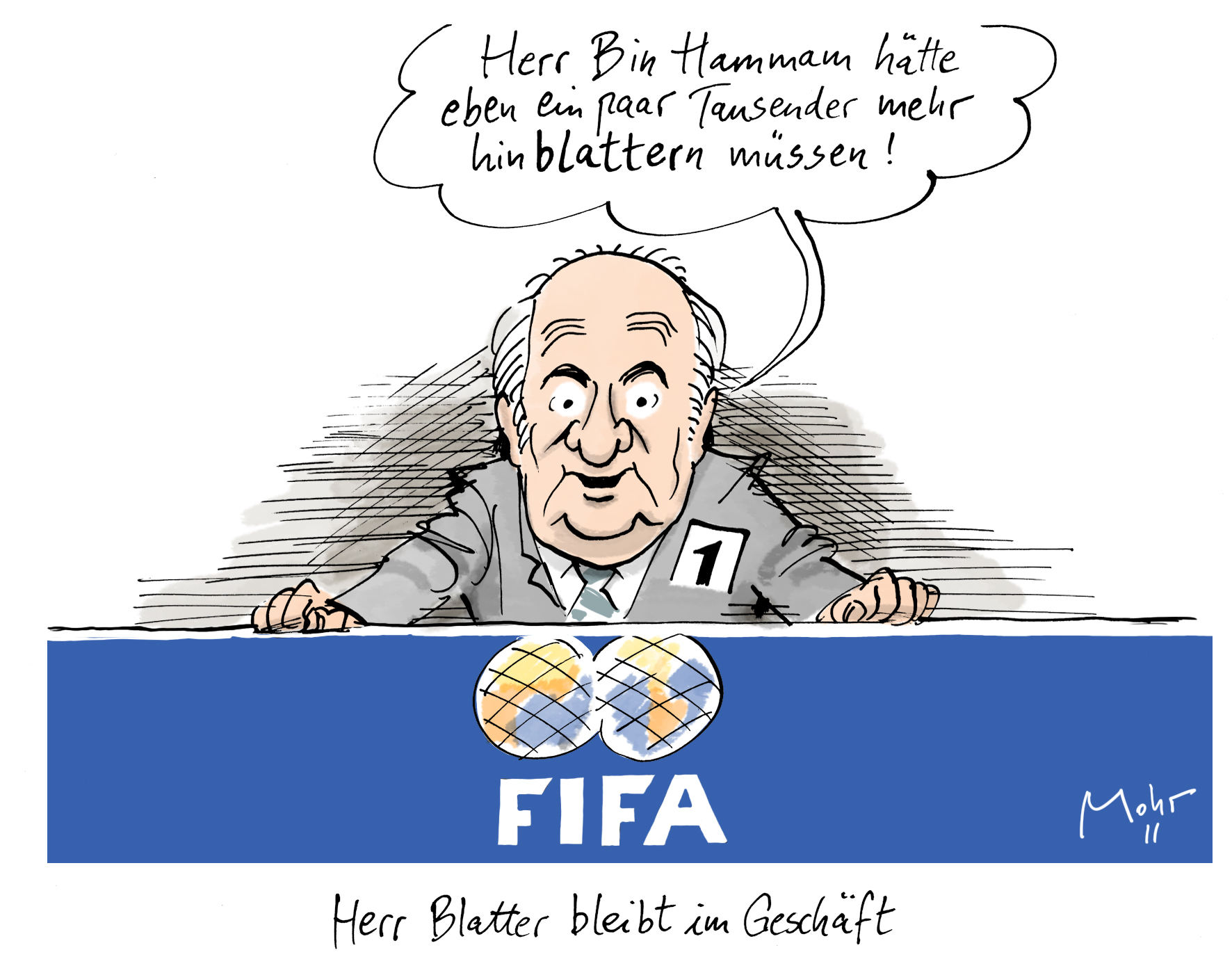 Herr Blatter bleibt im Geschäft