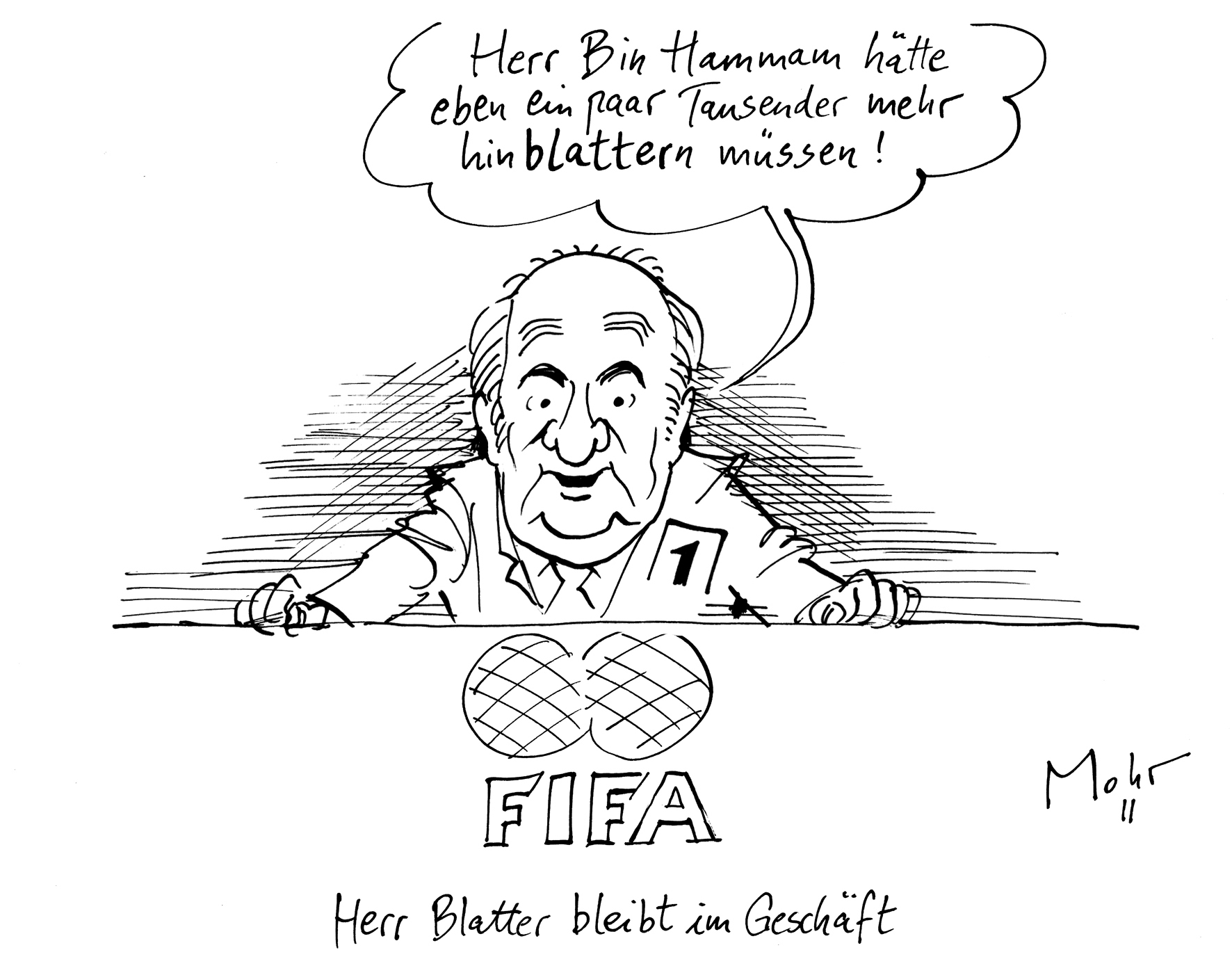Herr Blatter bleibt im Geschäft