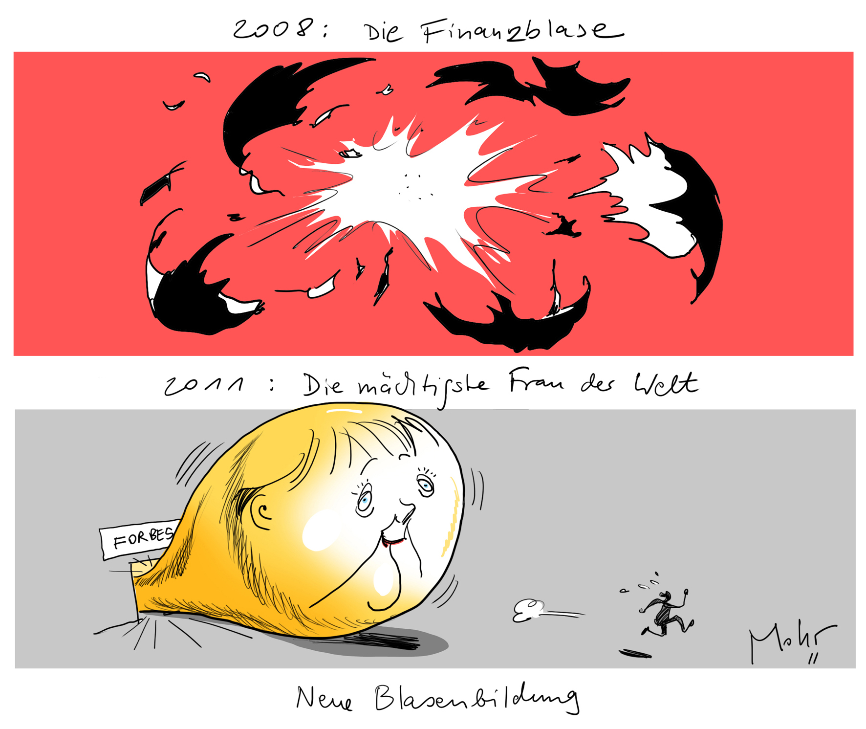 Neue Blasenbildung