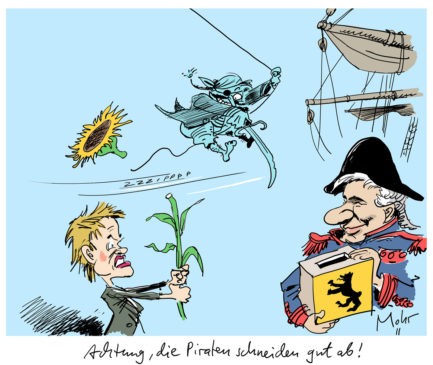 Achtung, die Piraten schneiden gut ab!