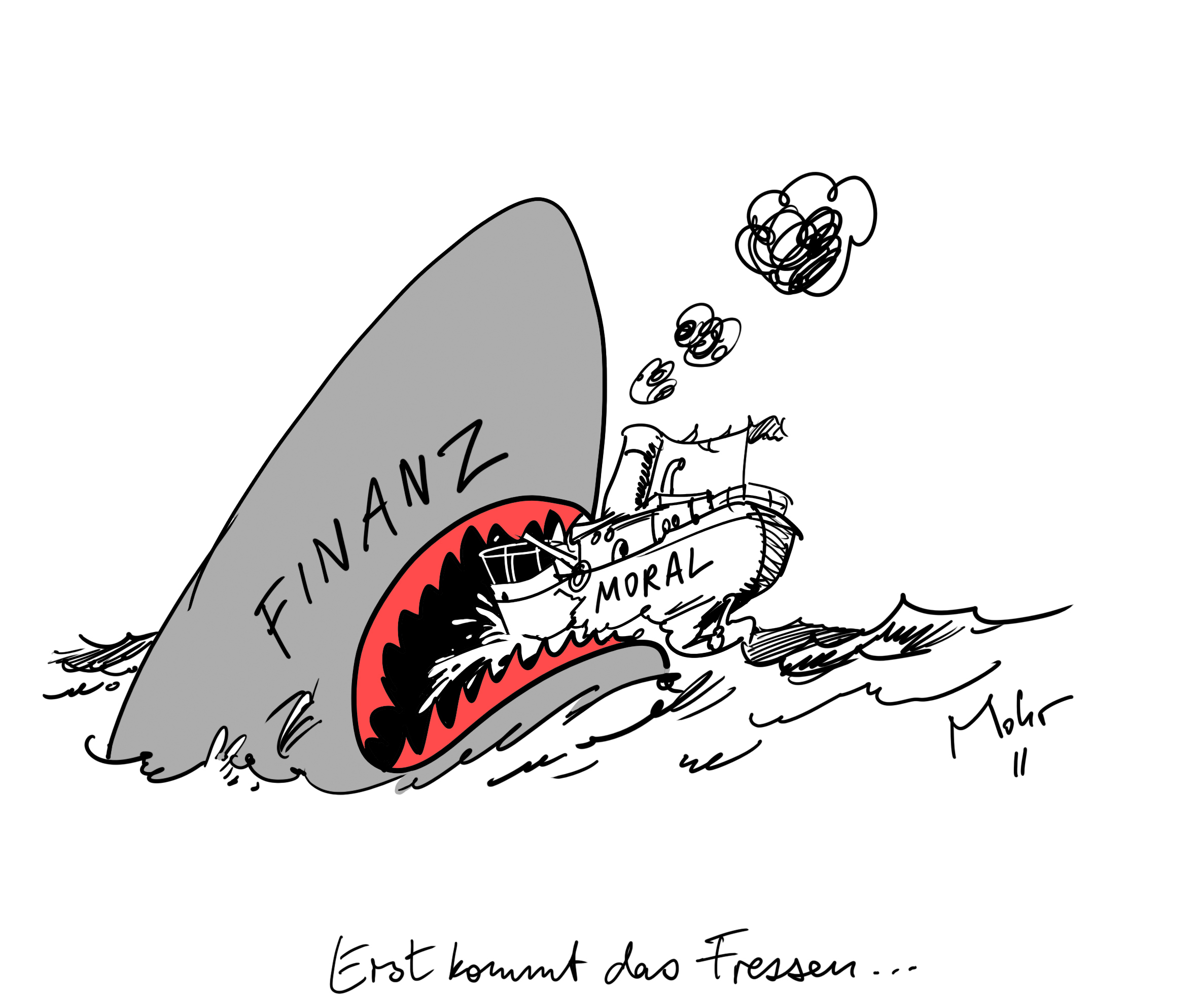 Erst kommt das Fressen...