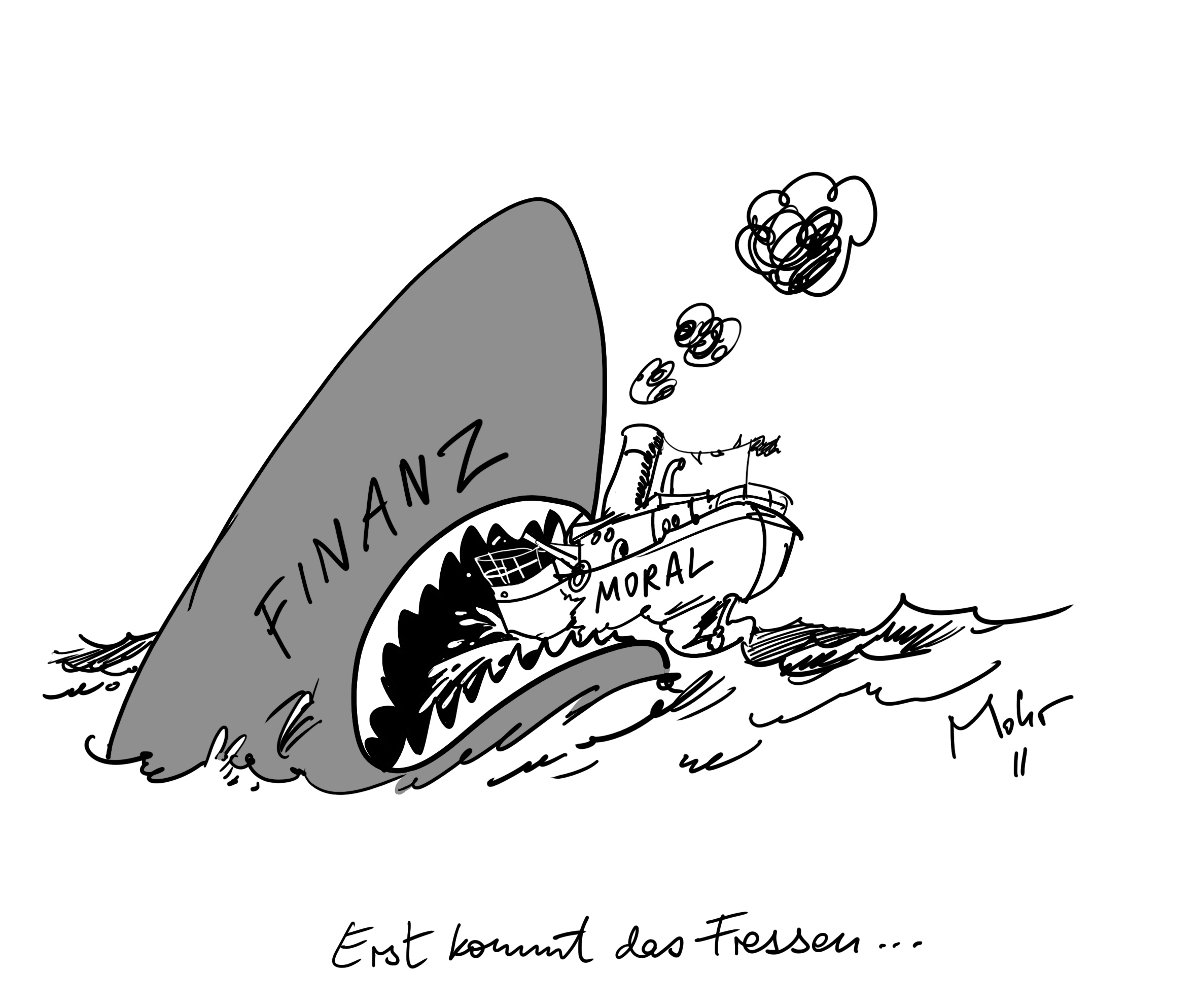 Erst kommt das Fressen...