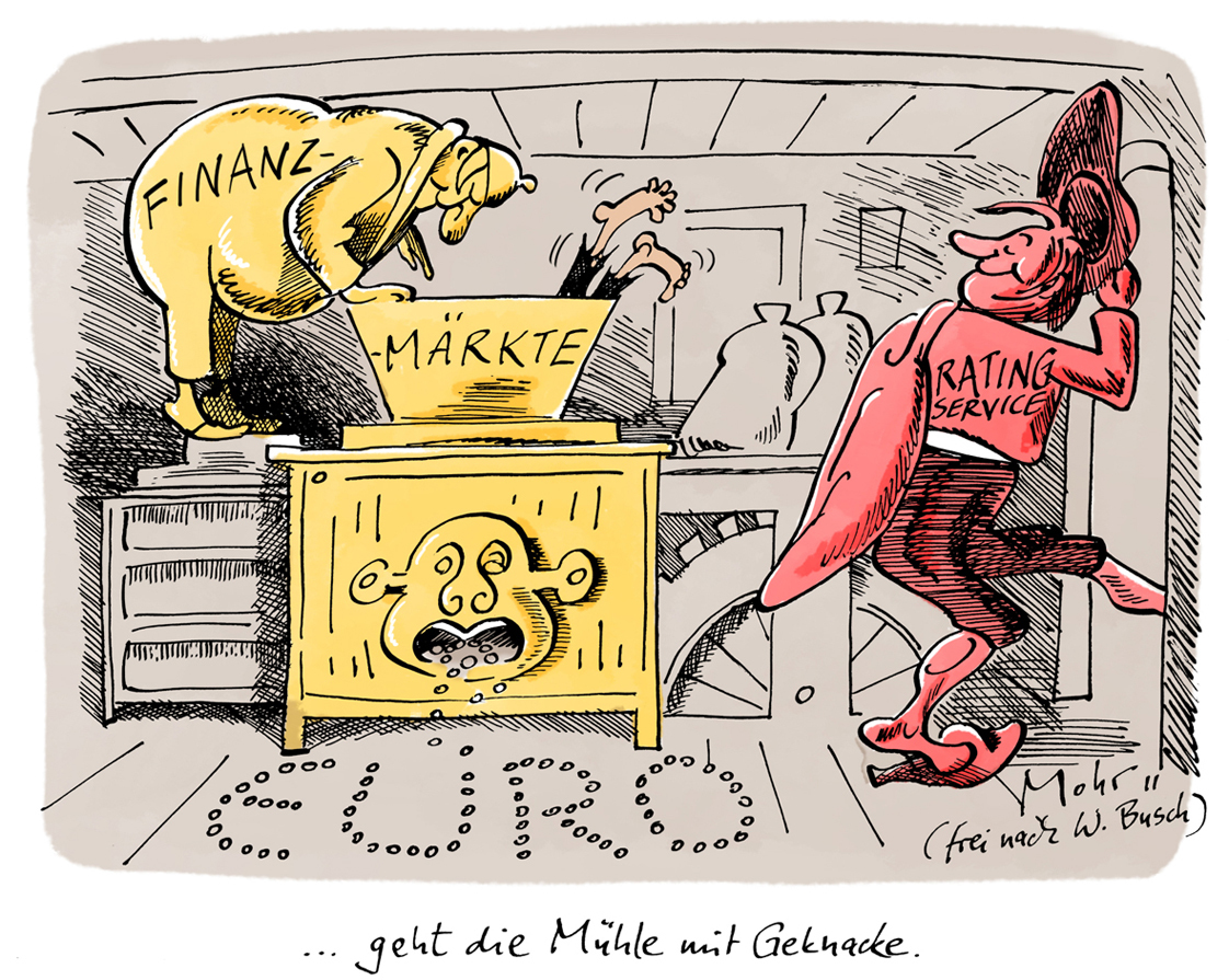 ... geht die Mühle mit Geknacke.