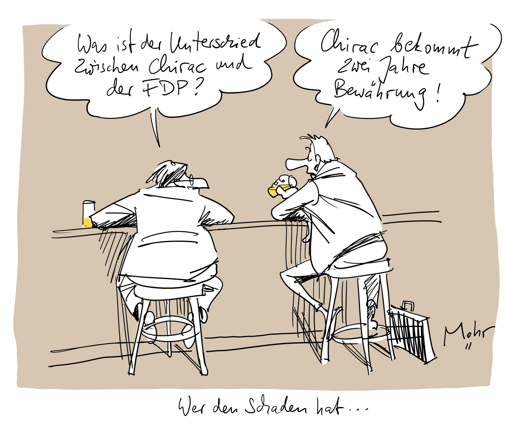 Wer den Schaden hat...