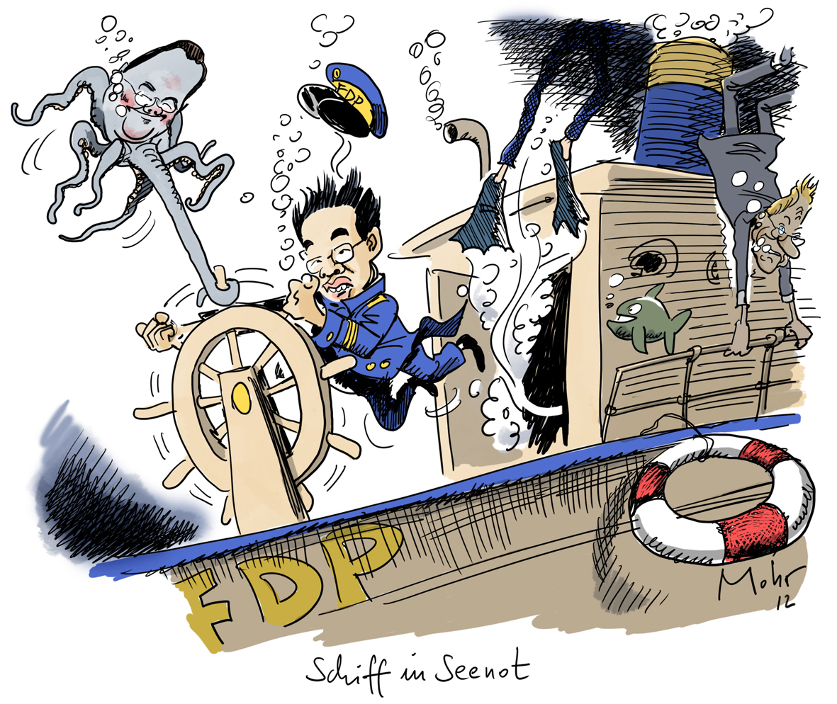 Schiff in Seenot