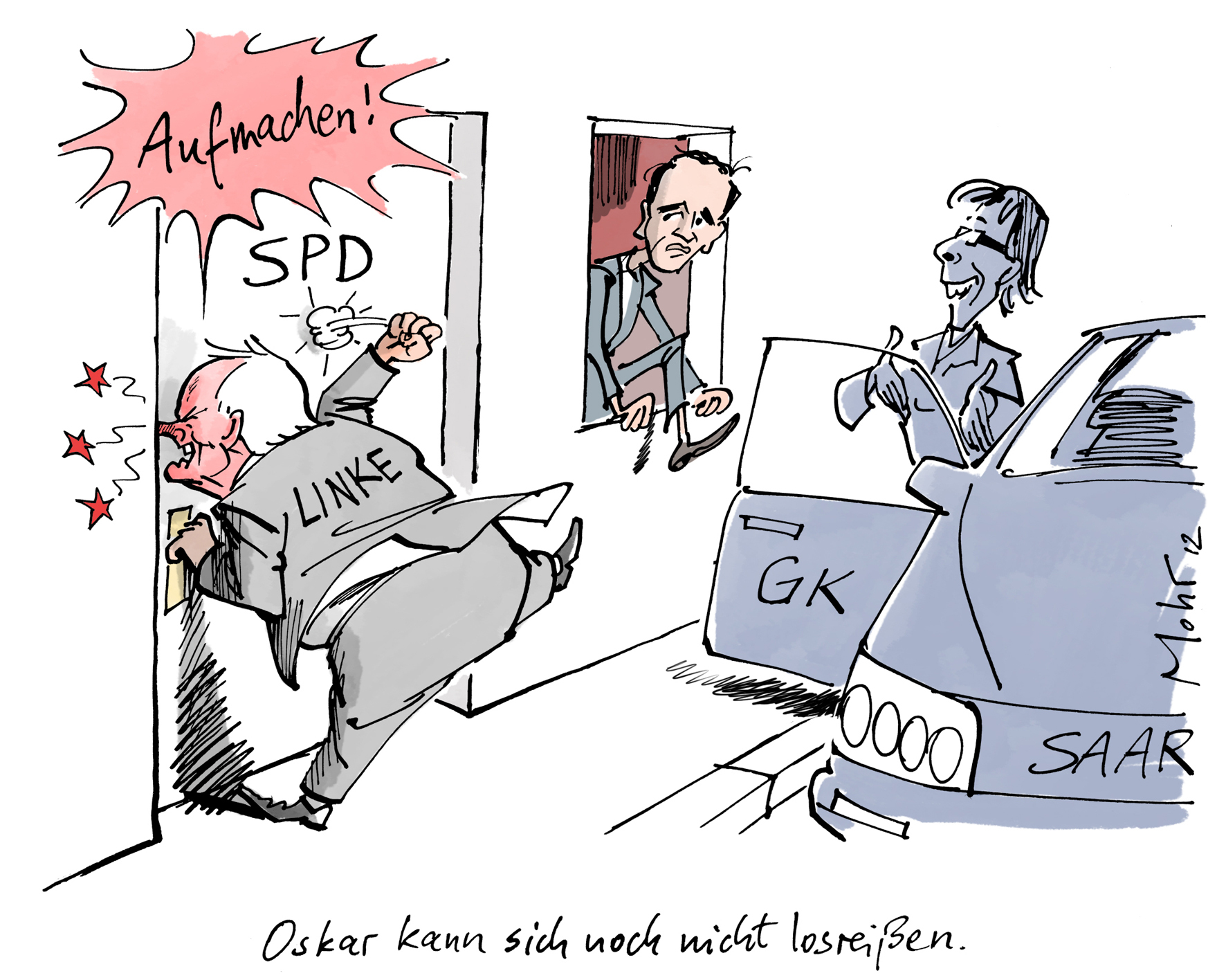 Oskar kann sich noch nicht losreißen.