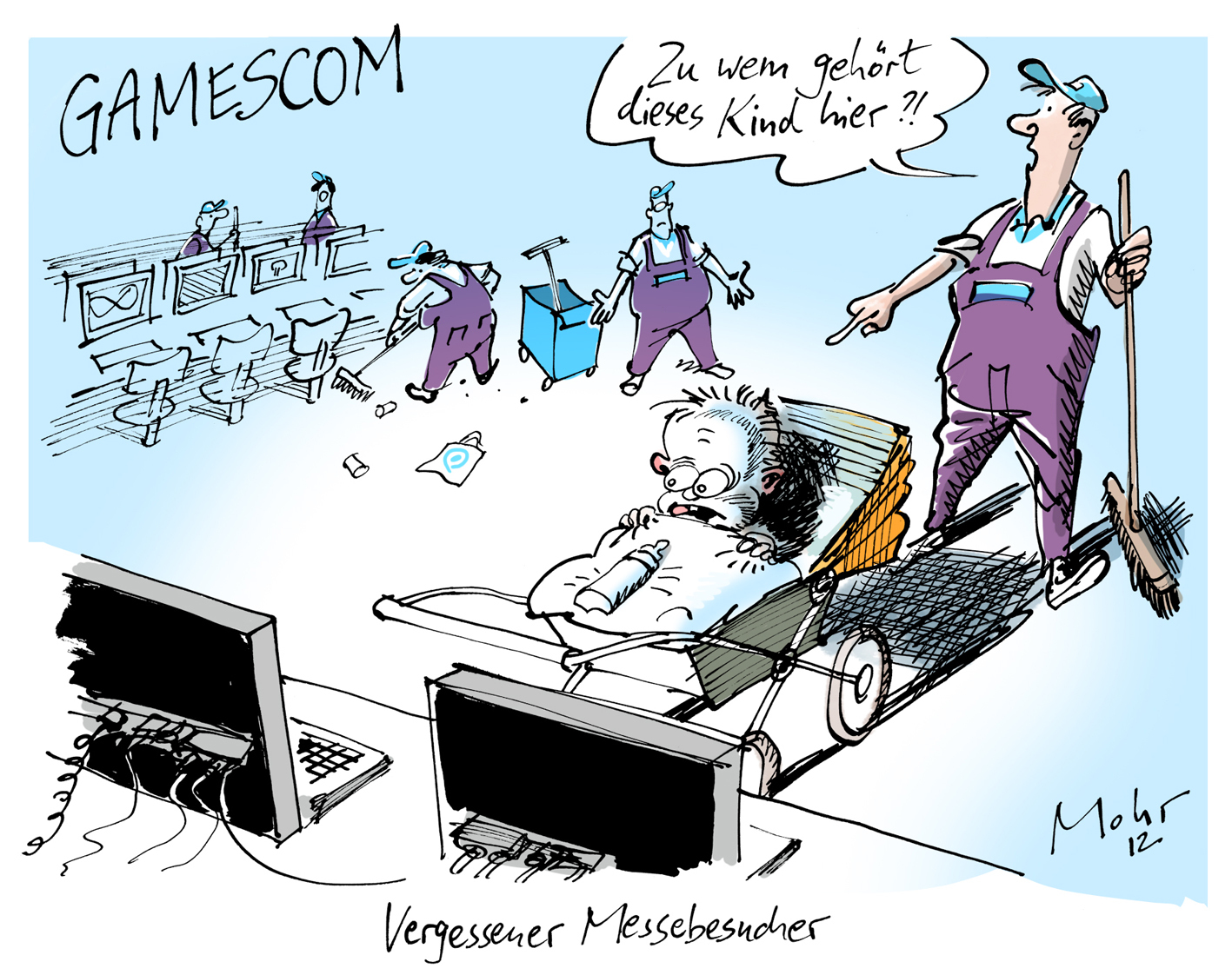 Vergessener Messebesucher