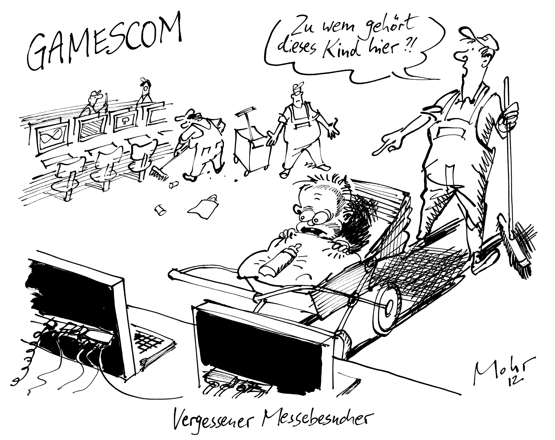 Vergessener Messebesucher