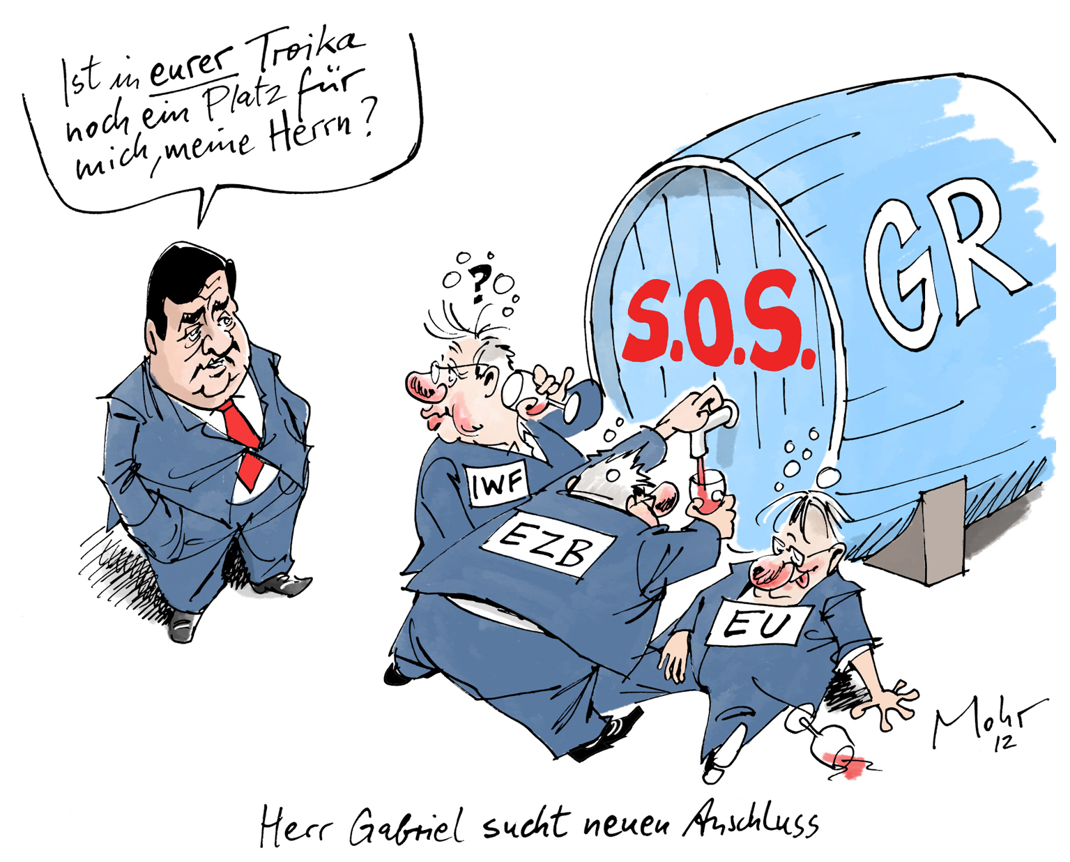 Herr Gabriel sucht neuen Anschluss