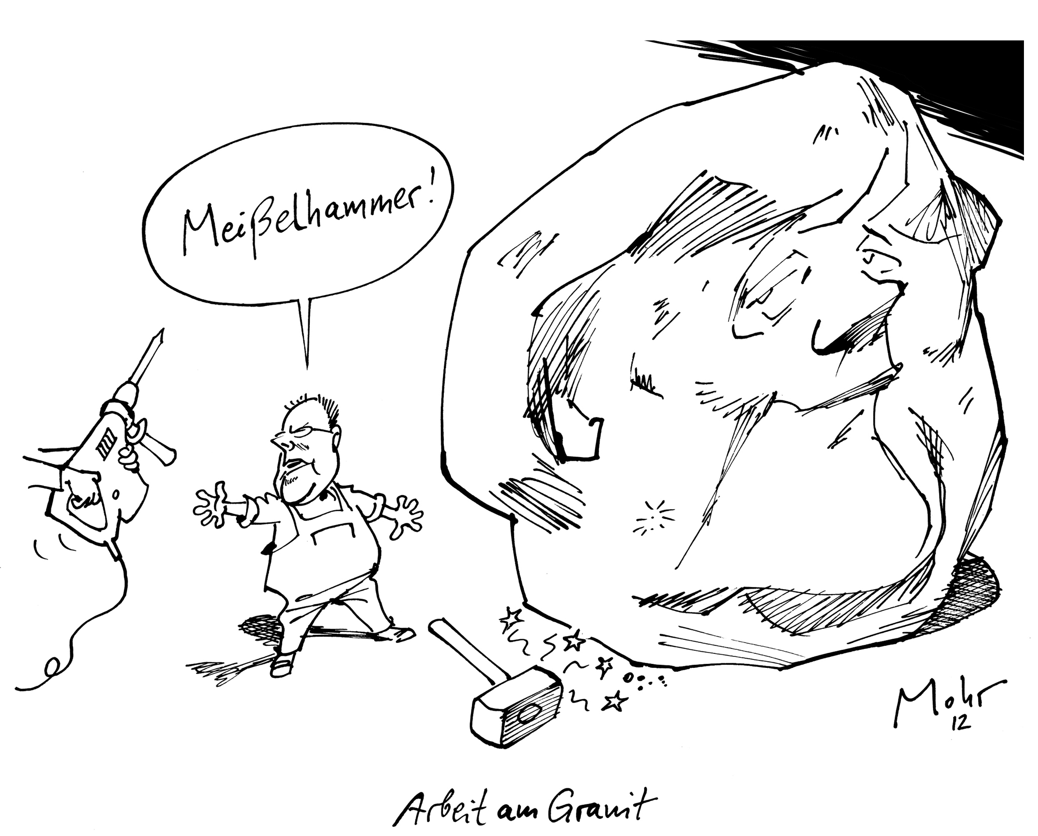 Arbeit am Granit