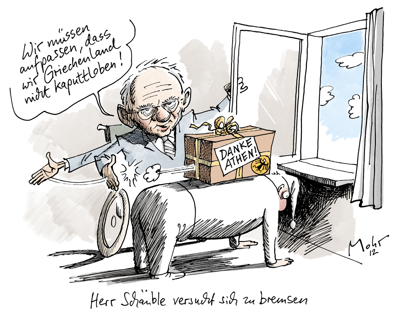 Herr Schäuble versucht sich zu bremsen