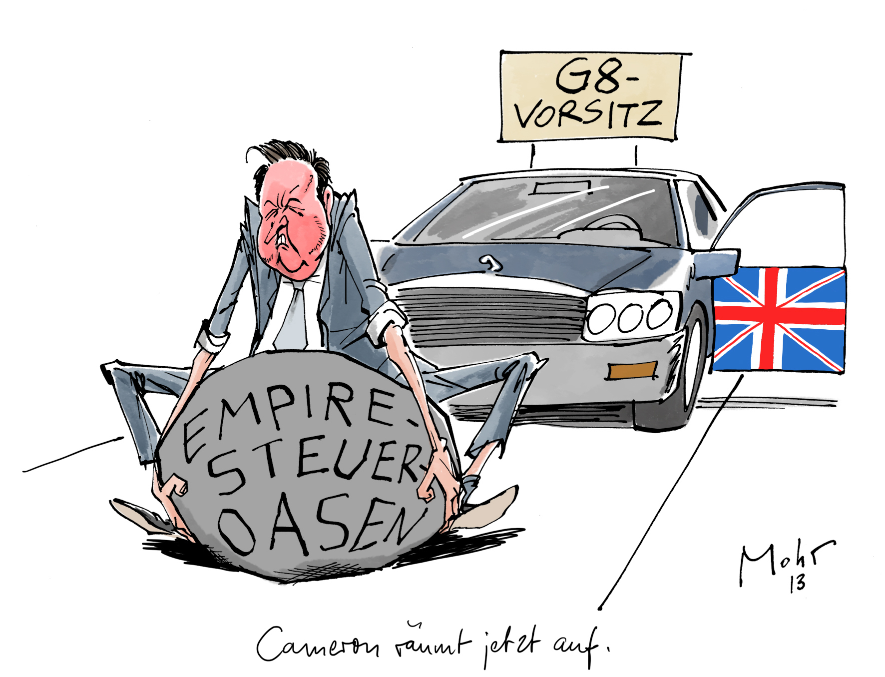 Cameron räumt jetzt auf.