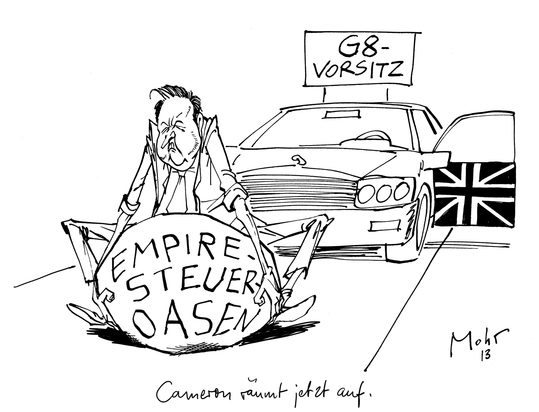 Cameron räumt jetzt auf.