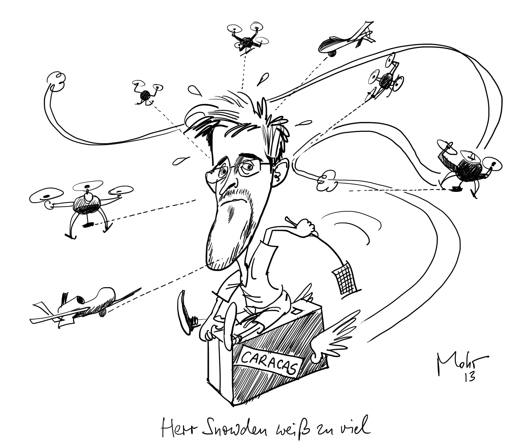 Herr Snowden weiß zu viel