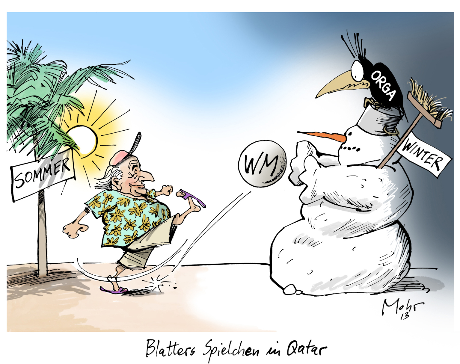 Blatters Spielchen in Qatar