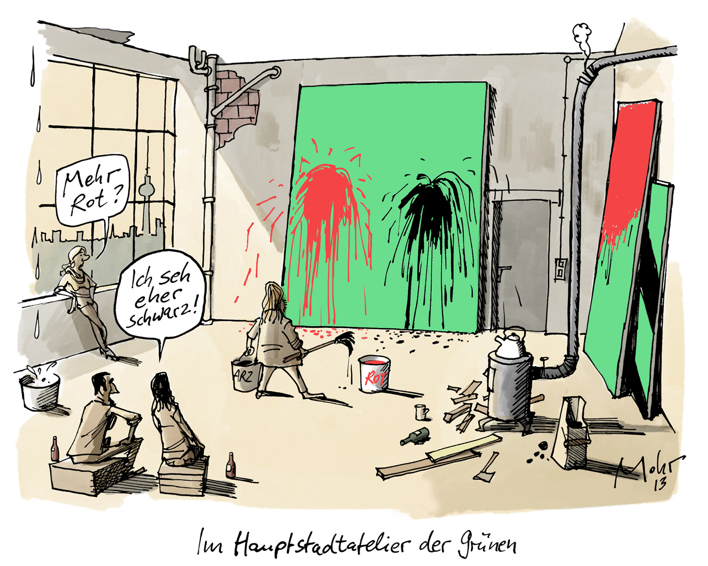 Im Hauptstadtatelier der Grünen