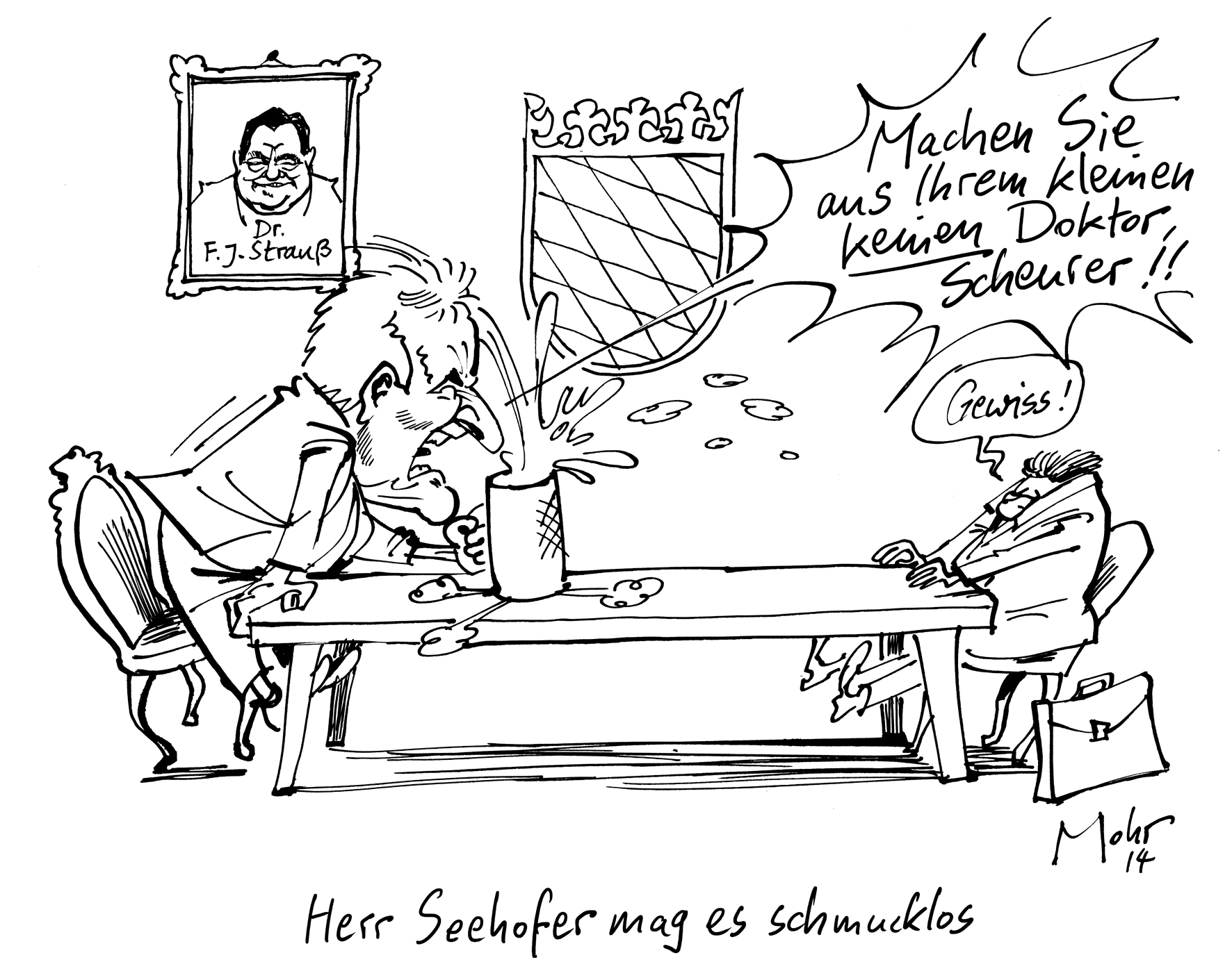 Herr Seehofer mag es schmucklos