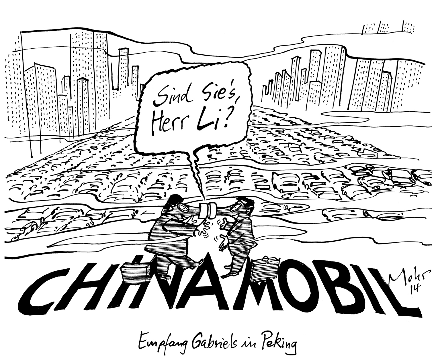 Empfang Gabriels in Peking