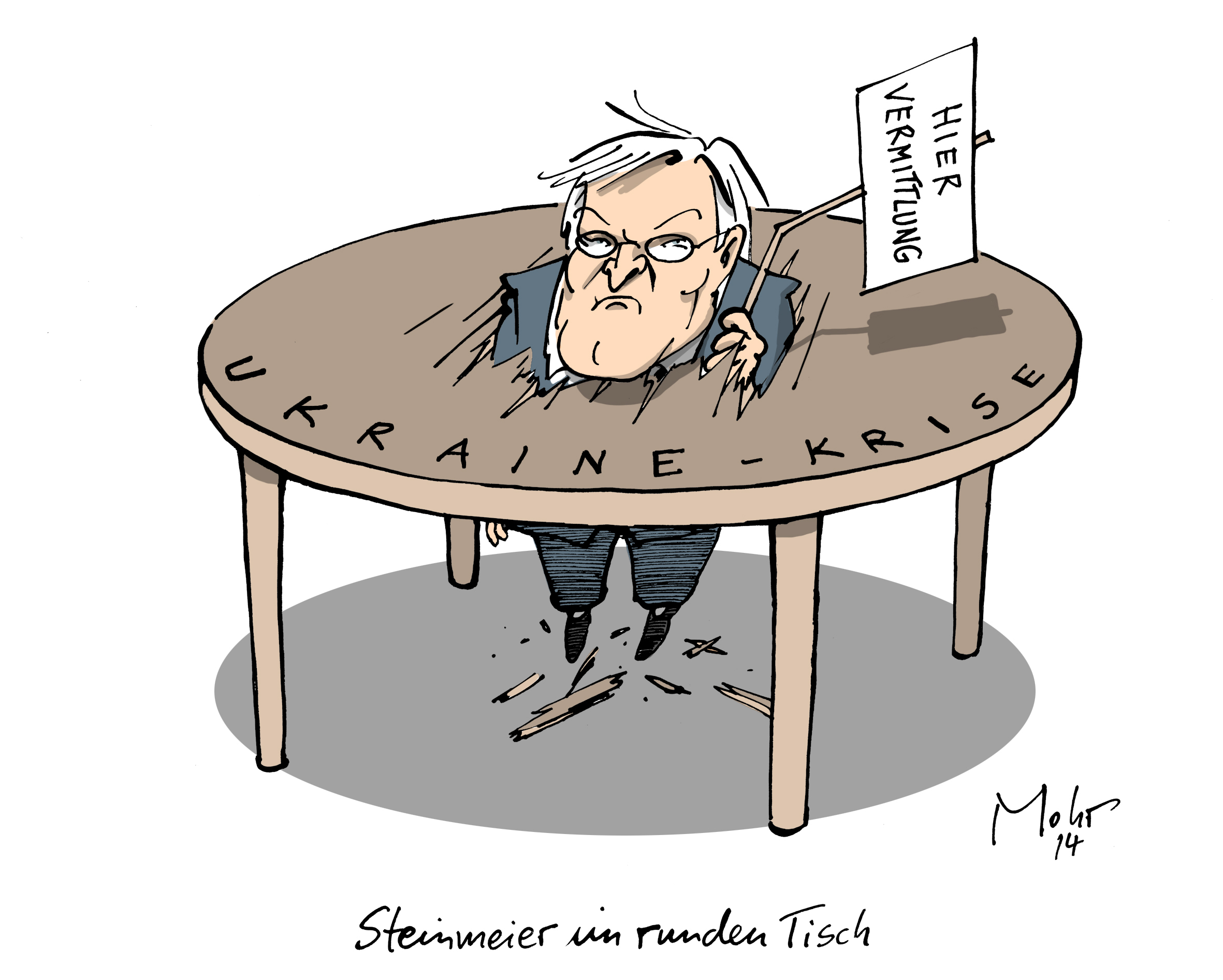 Steinmeier im runden Tisch