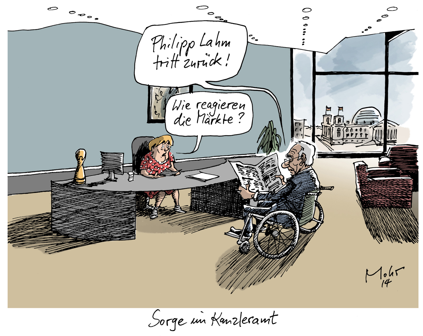 Sorge im Kanzleramt