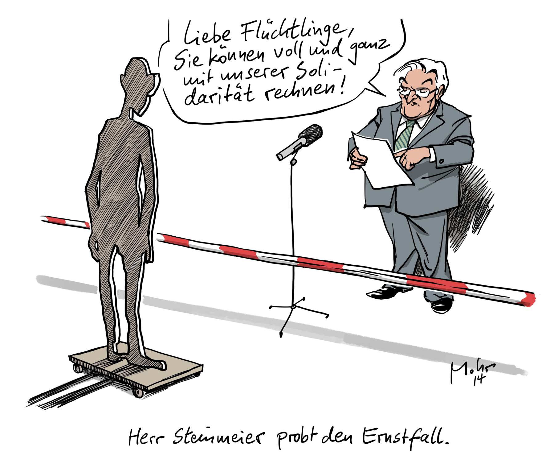 Herr Steinmeier probt den Ernstfall.
