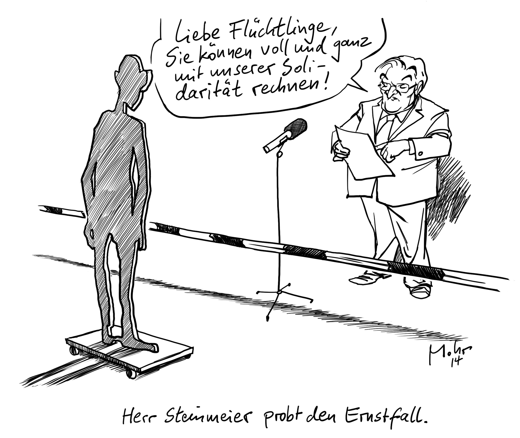 Herr Steinmeier probt den Ernstfall.