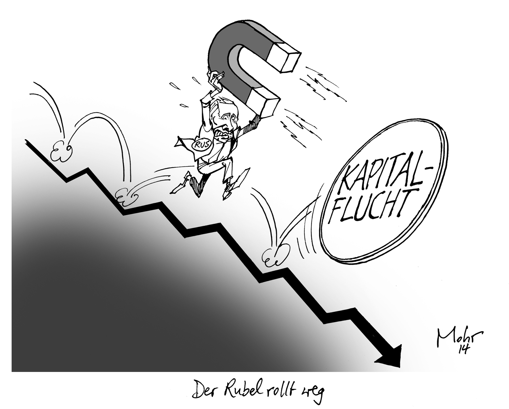 Der Rubel rollt weg
