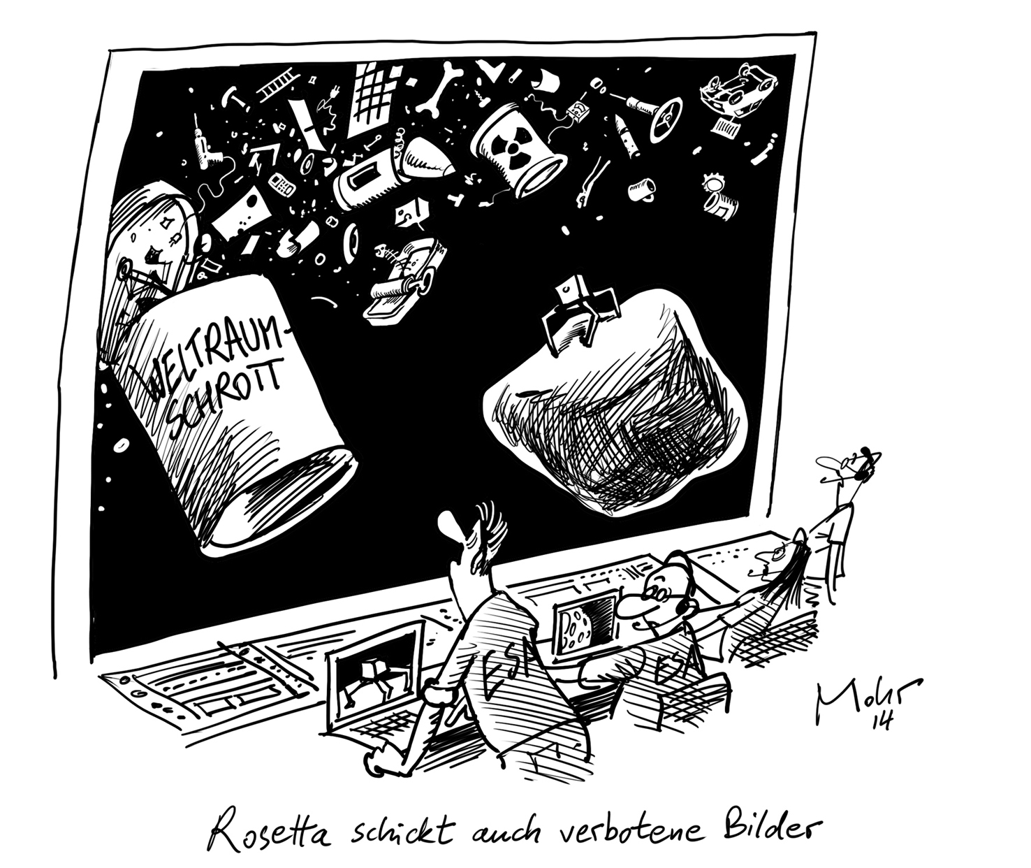 Rosetta schickt auch verbotene Bilder