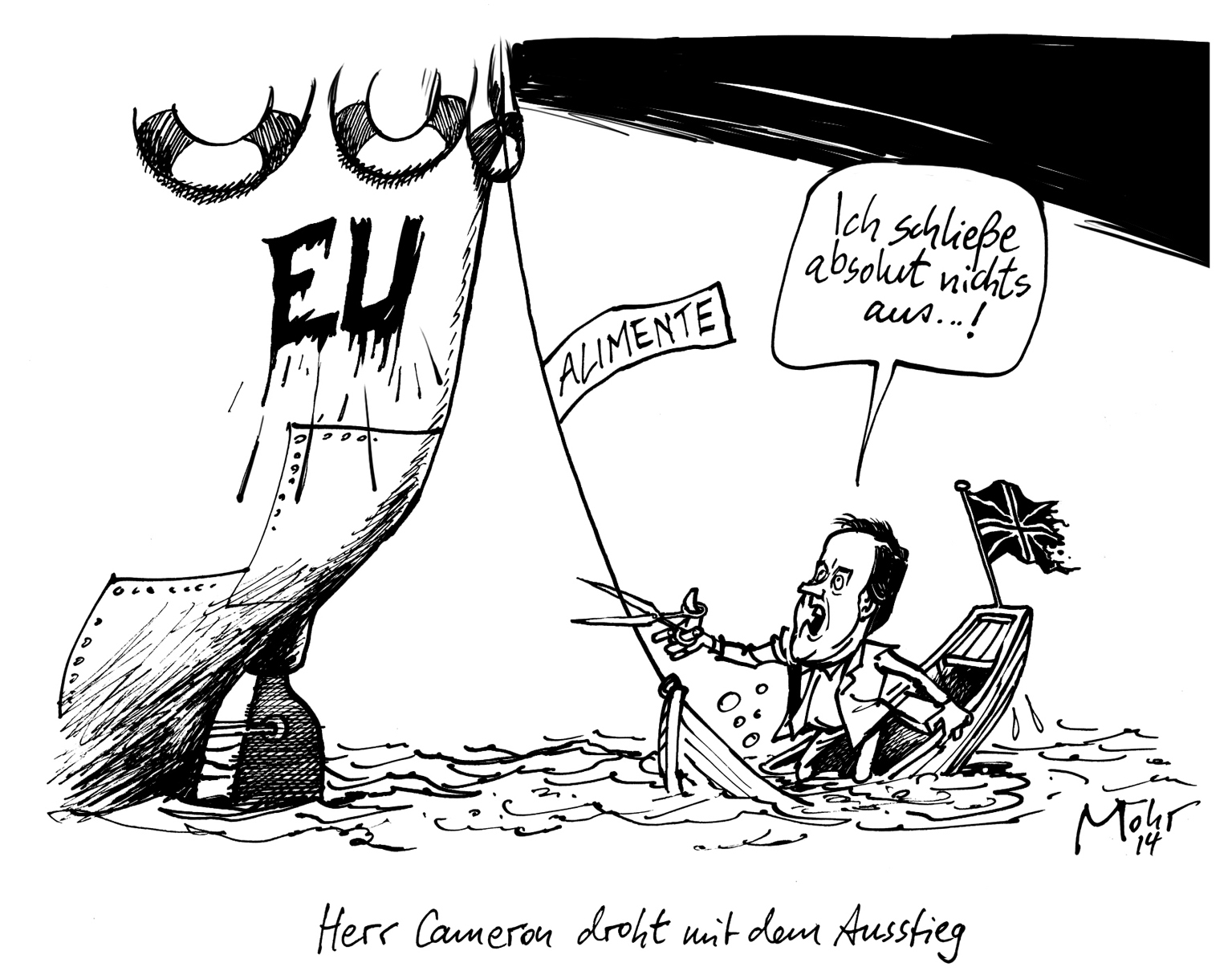 Herr Cameron droht mit dem Ausstieg