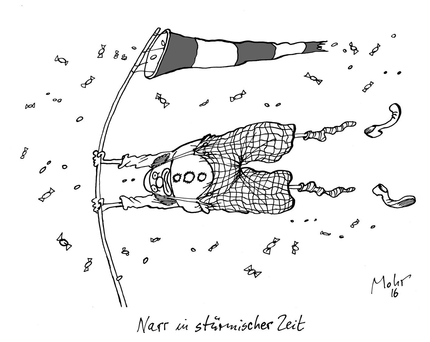 Narr in stürmischer Zeit