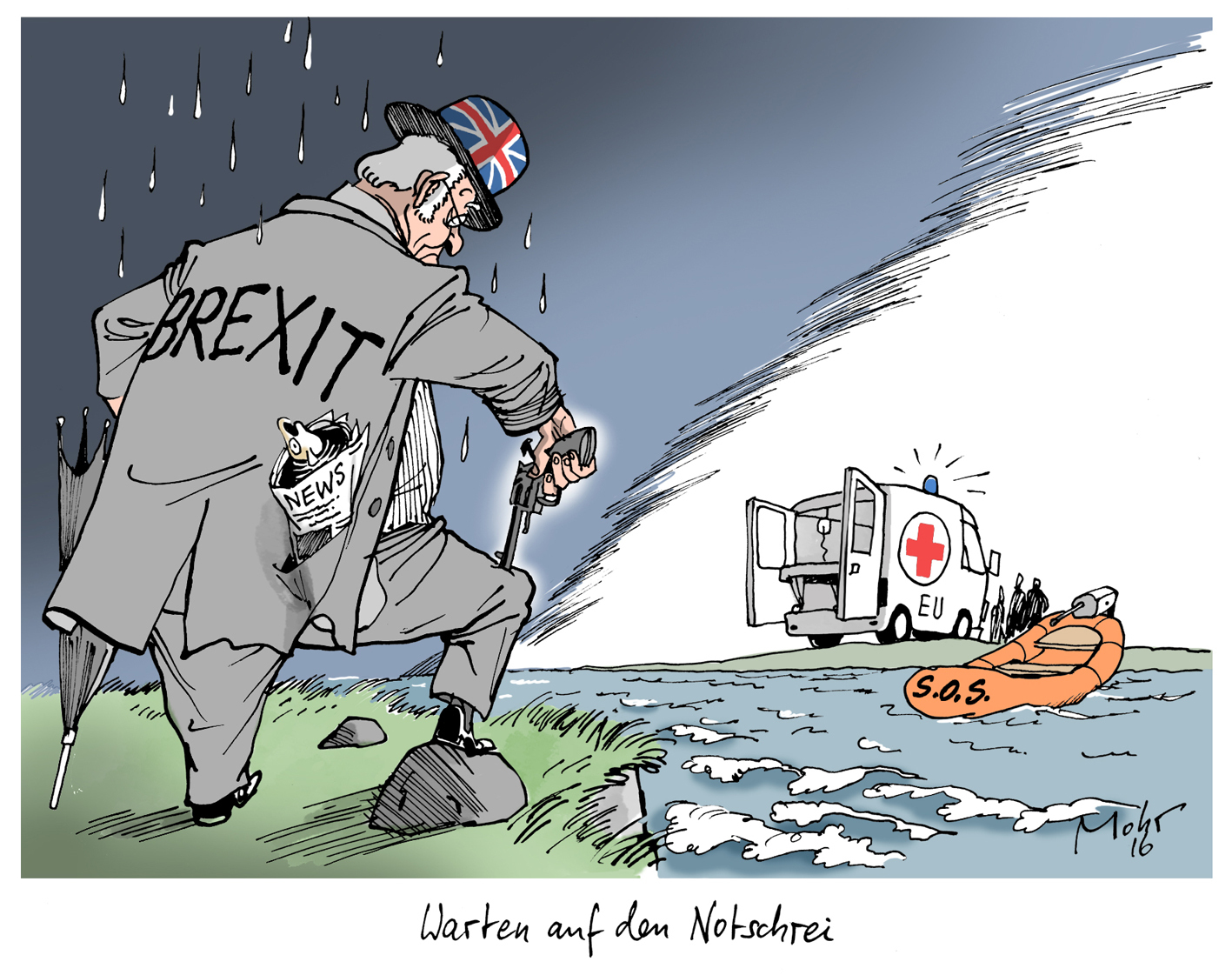 Warten auf den Notschrei