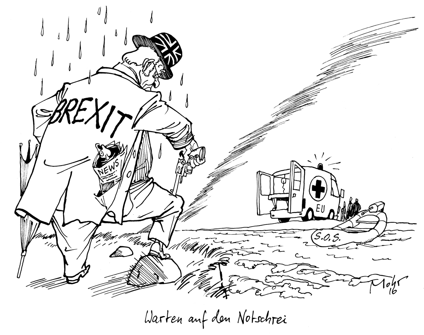 Warten auf den Notschrei