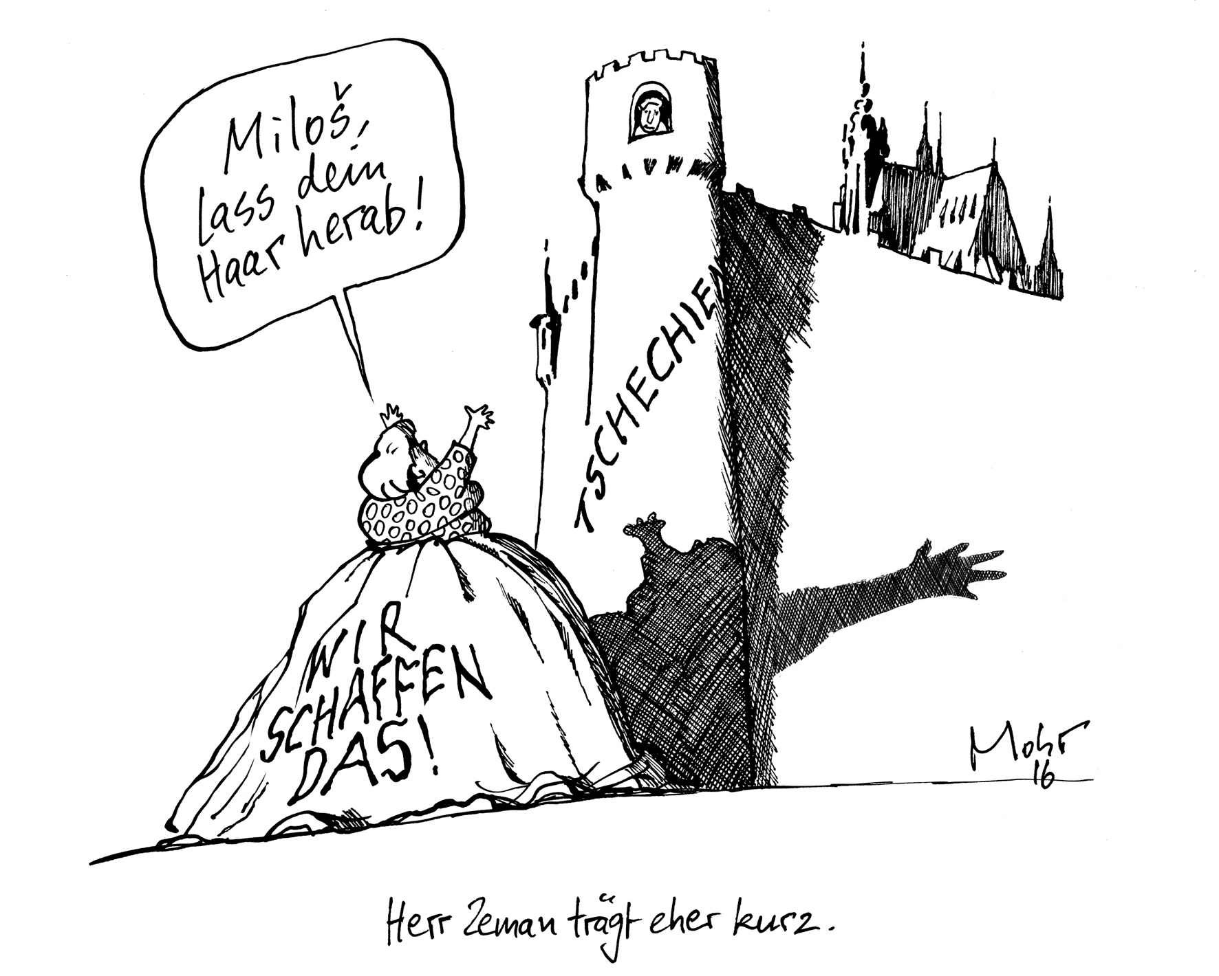 Herr Zeman trägt eher kurz.