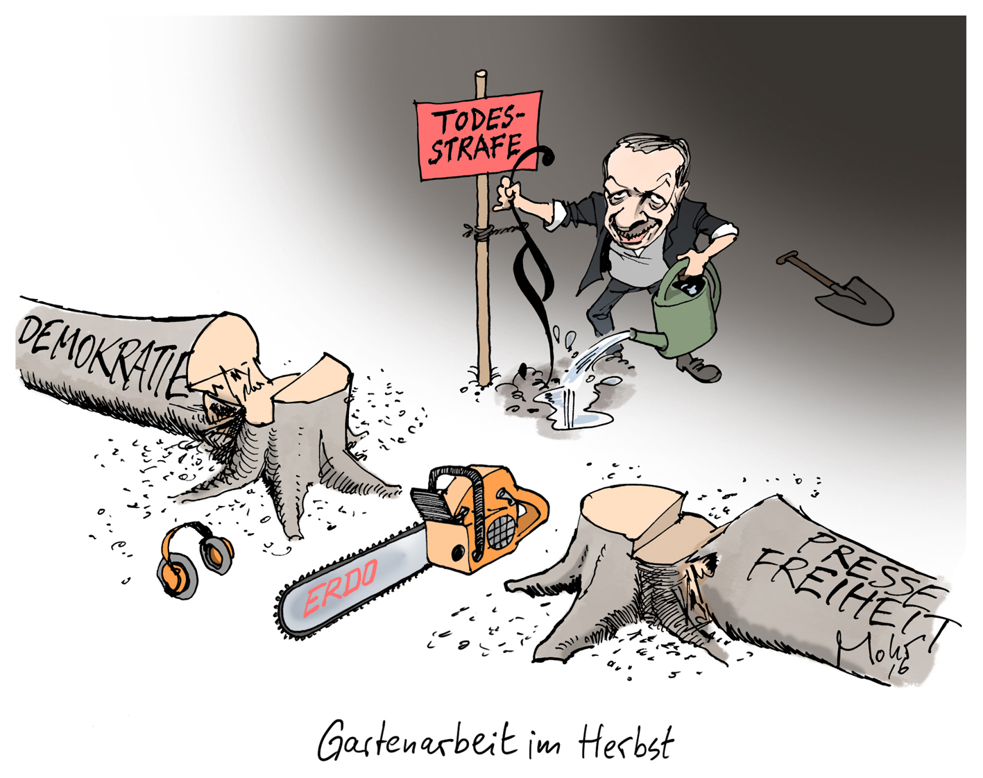 Gartenarbeit im Herbst