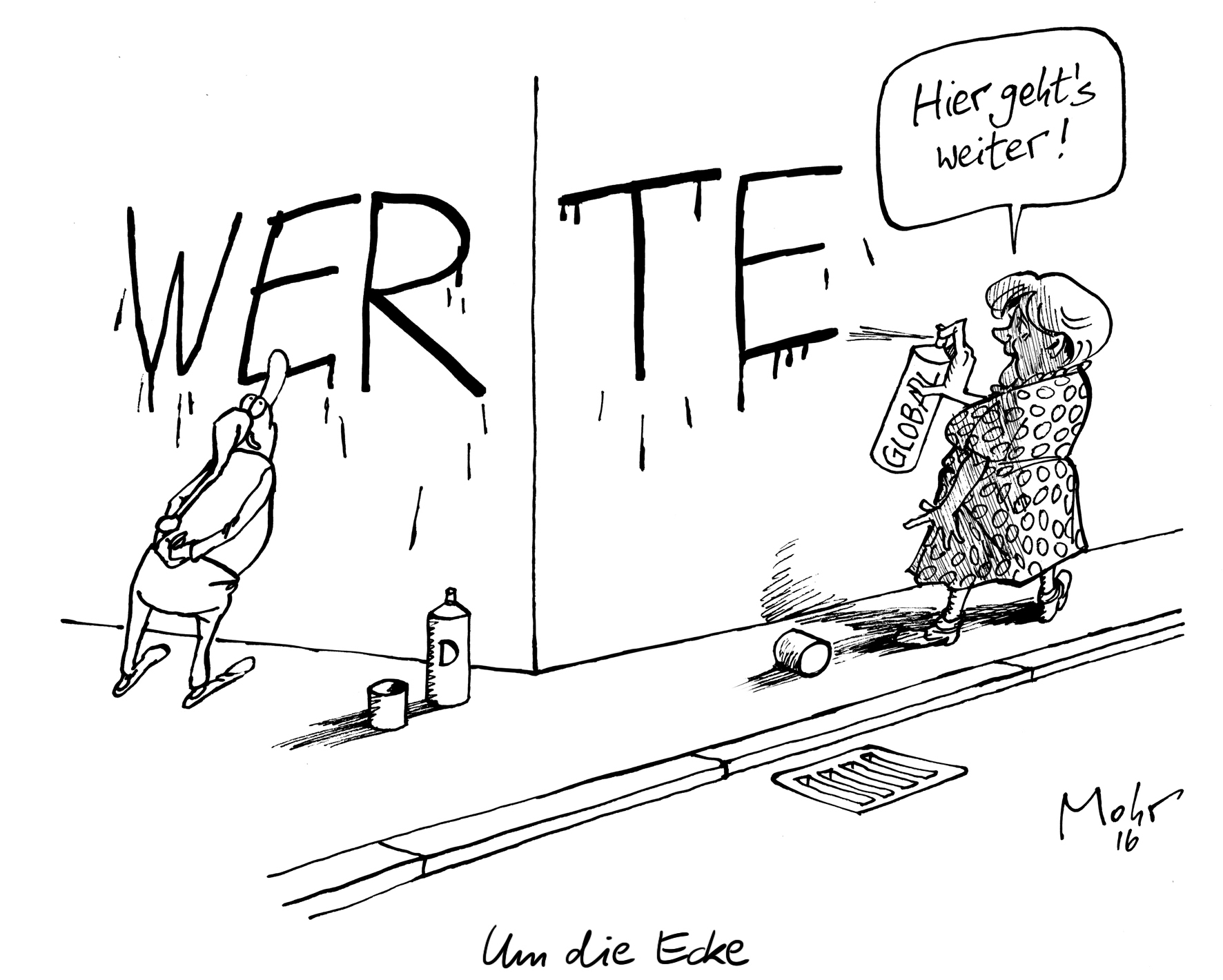 Um die Ecke