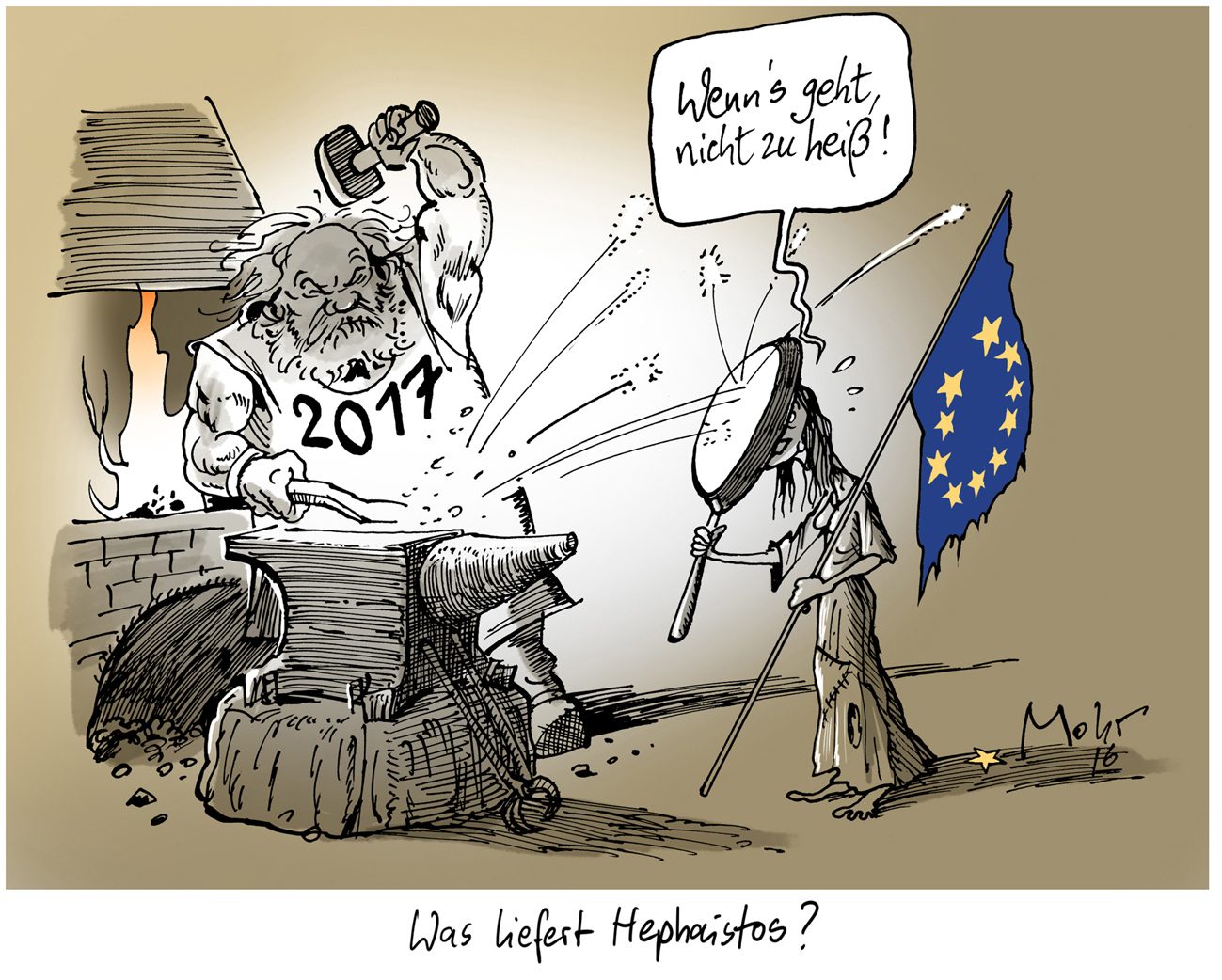 Was liefert Hephaistos?