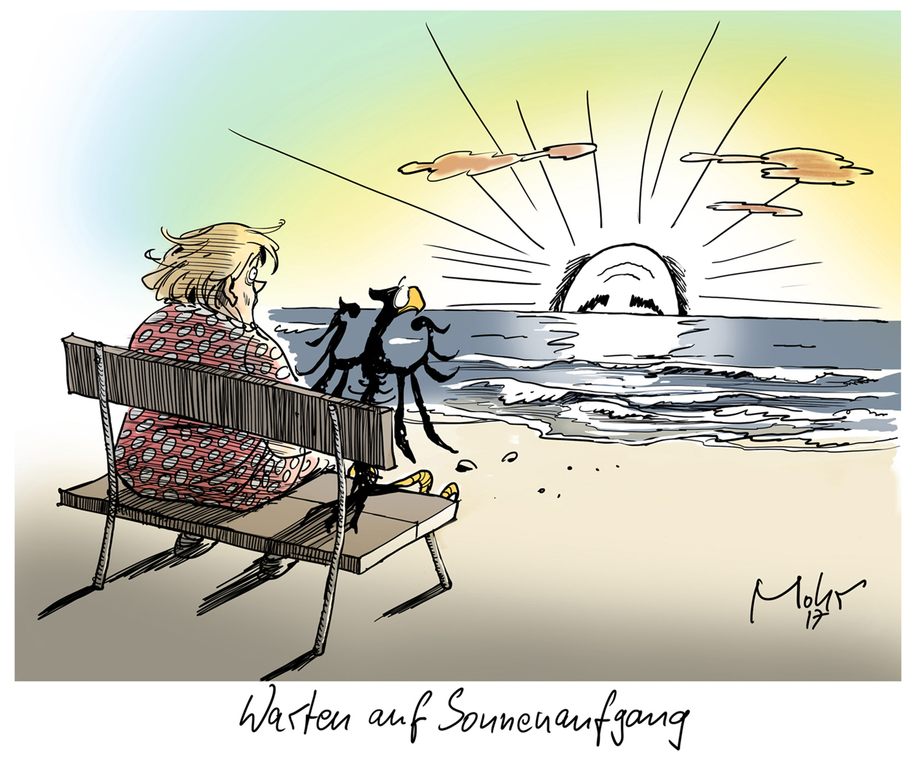 Warten auf Sonnenaufgang