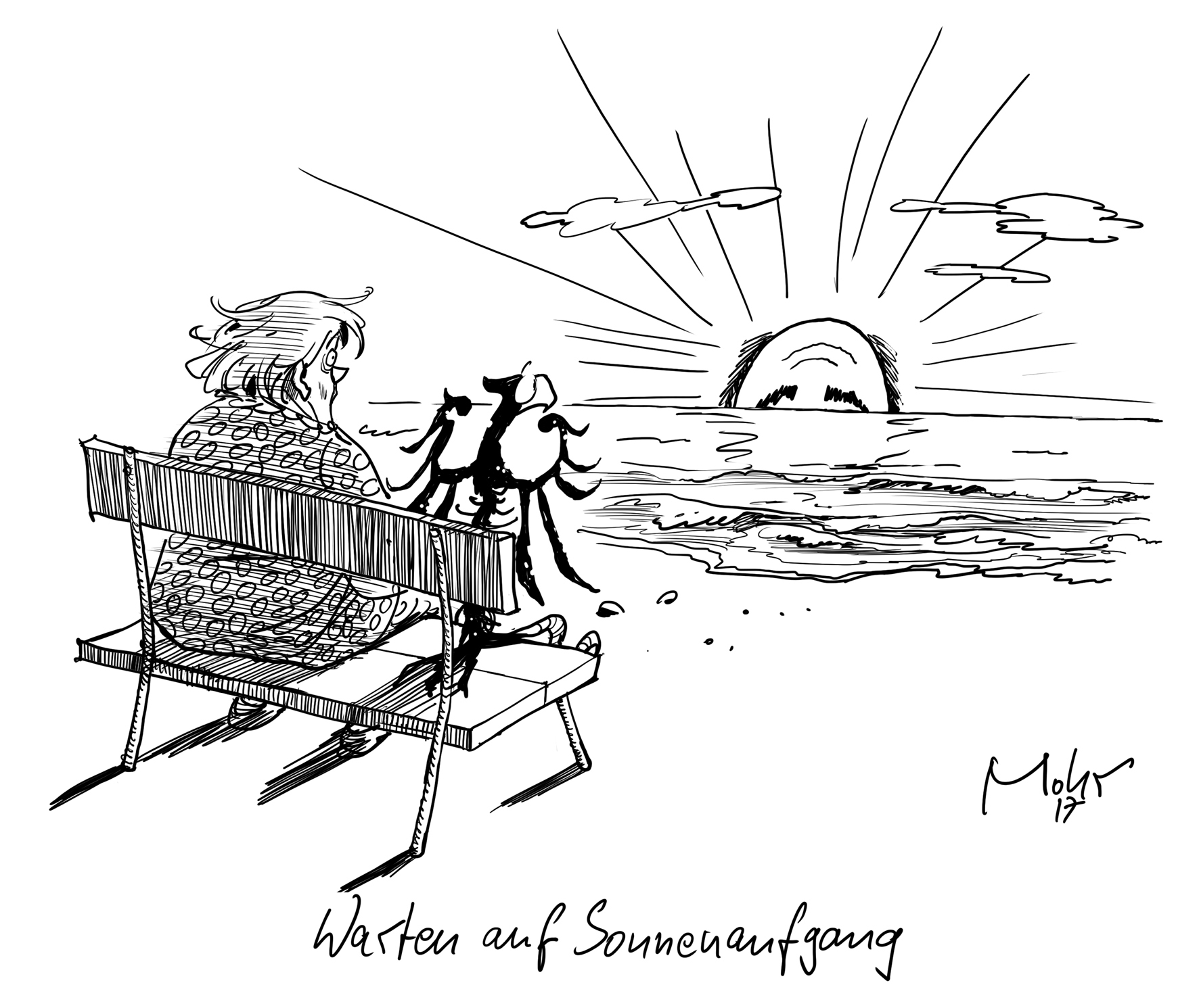 Warten auf Sonnenaufgang