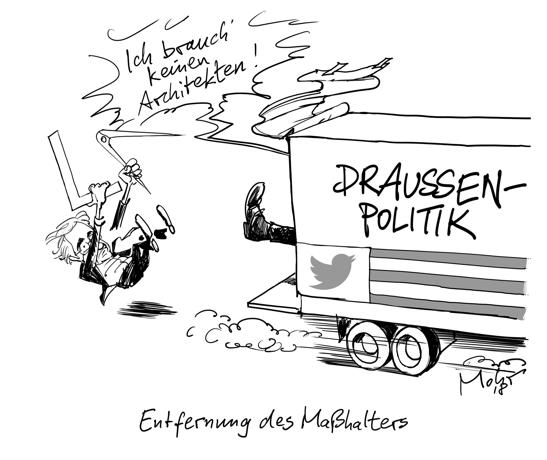 Entfernung des Maßhalters